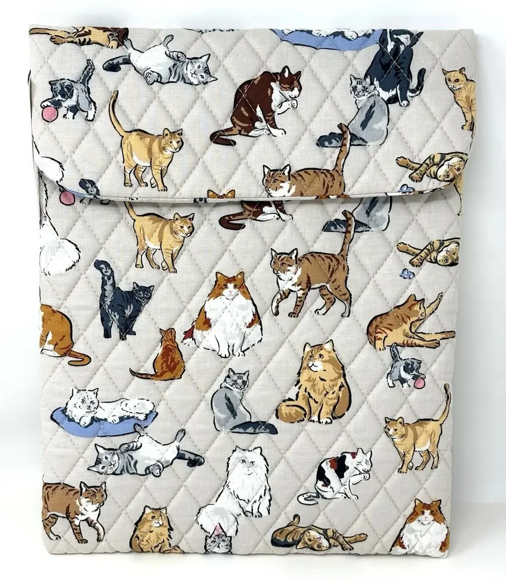 Vera Bradley A Cat’s Life Small Tech Sleeve Cotton Up To 13 in Laptop Cat Lover